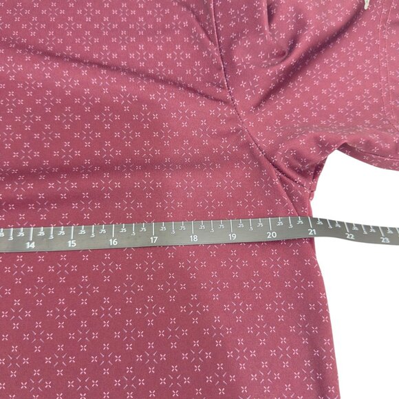 Ben Hogan Performance Mens M Polo Golf Shirt Maroon Short Sleeve Stretch Comfy - Picture 6 of 11